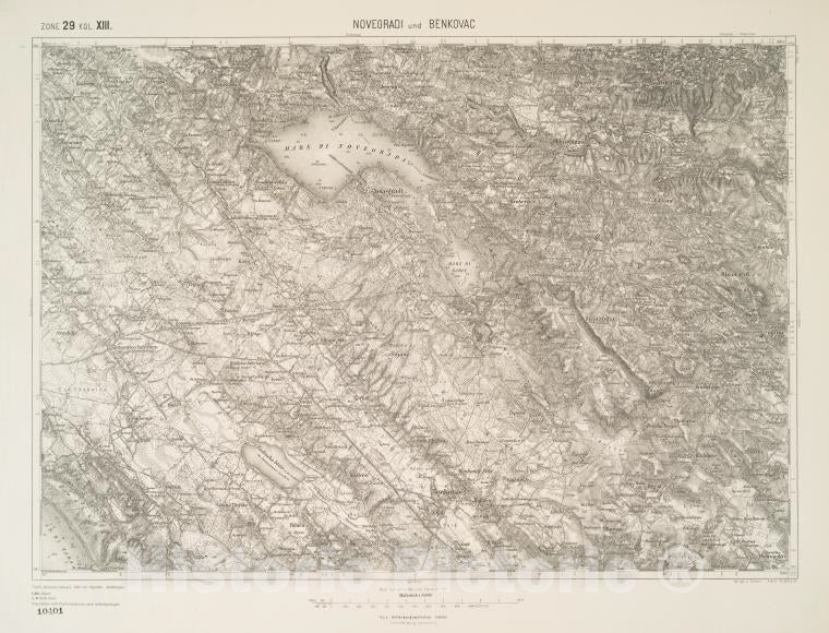 Historic 1911 Map - Novegradi Und Benkovac. - Vintage Wall Art ...