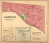 Historic 1868 Map - Amsterdam Montgomery Co. [Township]; Hagman'S Mills Business Dir - Vintage Wall Art