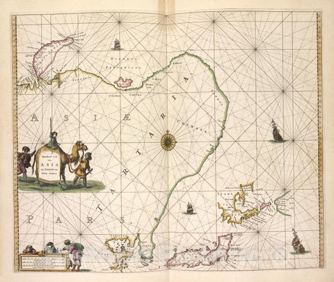 Historic 1672 Map - Noordtoost Cust Van Asia, Van Japan Tot Nova Zemla. - Japan - Pacific Ocean - China - Arctic Ocean - De Zee-Atlas Ofte Water-Wereld - Vintage Wall Art