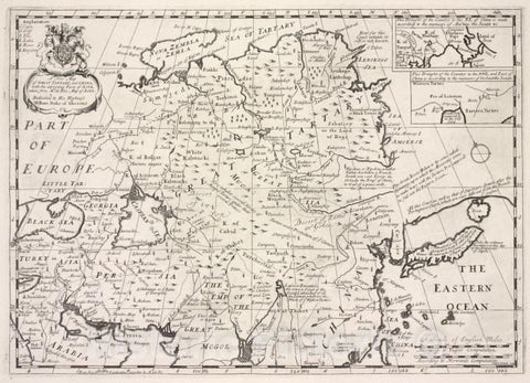 Historic 1700 Map - A New Map Of Great Tartary, And China, With The Adjoyning Part Of Asia, Taken From Mr. De Fer'S Map Of Asia. - England - Vintage Wall Art