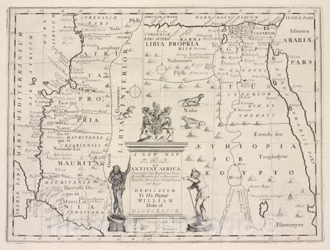 Historic 1700 Map - A New Map Of The North Part Of Antient Africa Shewing The Chief - England - Vintage Wall Art