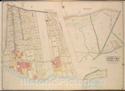 Historic Map - 1903 Queens County, New York (N.Y.) Queens, Laurel Hill; Newtown, Berlin, Newtown Creek; Laurel Hill, Laurel Hill ; Sub Plan No. 1; Newtown - Vintage Wall Art
