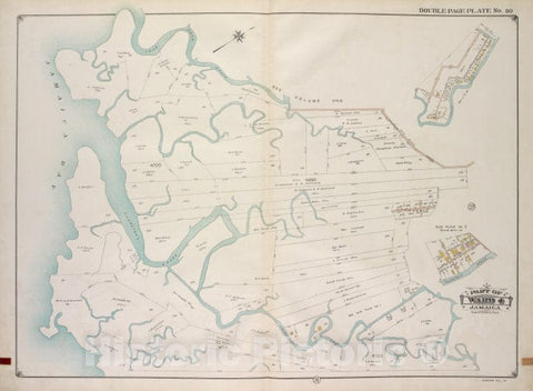 Historic 1913 Map - Queens, Vol. 1A, Double Page Plate No. 30; Part Of Ward 4 Jamaic - Vintage Wall Art
