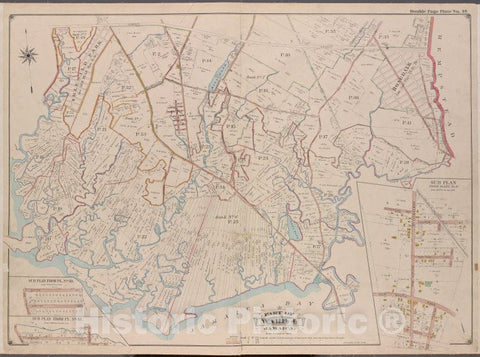 Historic Map - 1901 Queens County, New York (N.Y.) Queens; Jamaica, Ward 4; Conduit, Boundary Line Of City Of New York, Hook Canal, Jamaica Bay, Three Mile Mill - Vintage Wall Art