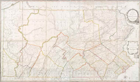 Historic 1 August, 1792 Map - A Map Of The State Of Pennsylvania - Vintage Wall Art, V2