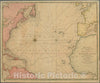 Historic 1779 Map - Bowles'S New Pocket Map Of The Atlantic Or Western Ocean. - North Atlantic Ocean - Atlantic Ocean - Charts And Maps - Vintage Wall Art