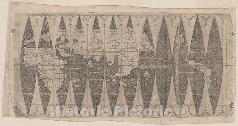 Historic 1517 Map - Universalis Cosmographie Descriptio Tam In Solido ...