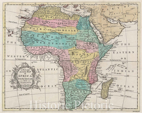 Historic 1747 Map - A New And Accurate Map Of Africa, From The Latest And Best Observations - - Vintage Wall Art