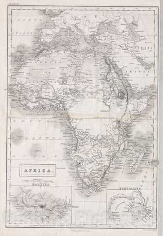 Historic 1846 Map - Africa - Vintage Wall Art