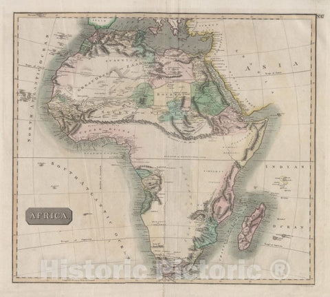 Historic 1817 Map - Africa - Vintage Wall Art