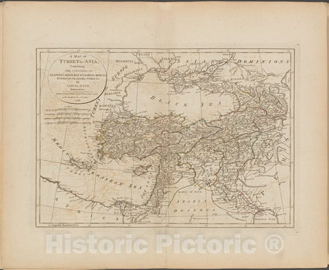 Historic Map - 1788 A Map Of Turkey In Asia, Containing The Countries Of Anadoli, Carman, Roum, Georgia Armenia, Kurdistan, Algezira, Syria - Vintage Wall Art