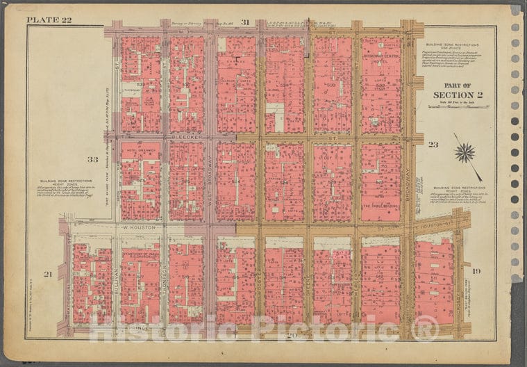 Historic 1955 Map - Plate 22, Part Of Section 2: [Bounded By W. 3Rd Street, Broadway - Vintage Wall Art