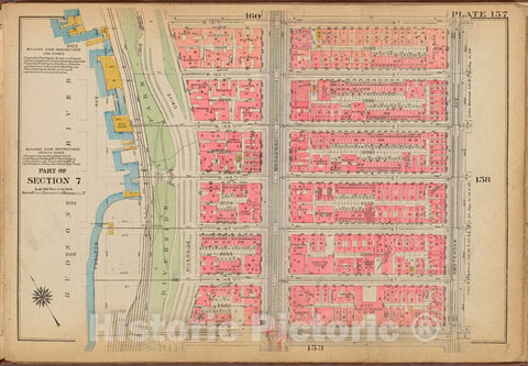 Historic 1921 Map - Plate 157: [Bounded By W. 151St Street, Amsterdam Avenue, W. 145 - Vintage Wall Art
