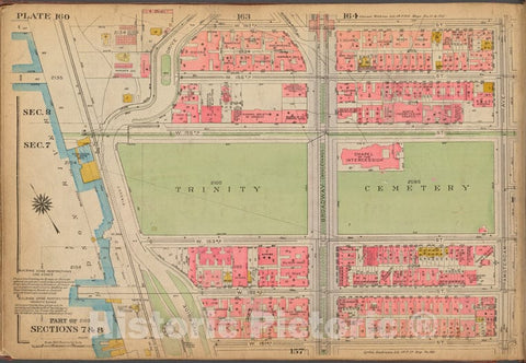 Historic 1921 Map - Plate 160: [Bounded By W. 157Th Street, Amsterdam Avenue, W. 151 - Vintage Wall Art