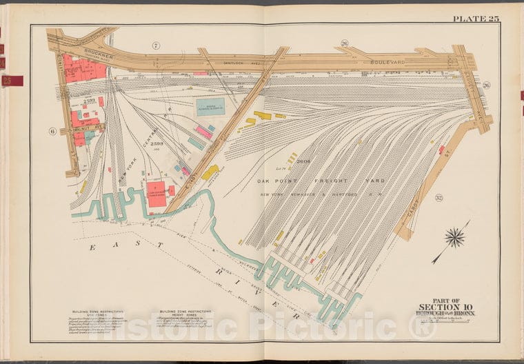Historic 1942 Map - Double Page Plate No. 25, Part Of Section 10, Borough Of The Bro - Vintage Wall Art, v2