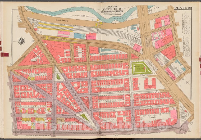 Historic 1942 Map - Double Page Plate No. 29, Part Of Section 10, Borough Of The Bro - Vintage Wall Art, V2