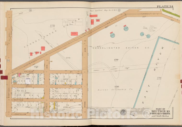 Historic 1942 Map - Double Page Plate No. 34, Part Of Section 10, Borough Of The Bro - Vintage Wall Art, v2