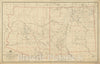 Historical Map, 1884 Post route map of the territories of New Mexico and Arizona with parts of adjacent states and territories showing post offices, Vintage Wall Art : 5131603