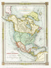 Historical Map, 1846 Carte de l'AmeIrique Septentrionale, Vintage Wall Art
