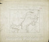 Historical Map, 1880-1889 [Manuscript map of New England and eastern Canada, showing the routes of Champlain's voyage], Vintage Wall Art