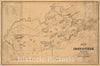 Historical Map, 1852 Map of Somerville, Mass, Vintage Wall Art