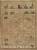 Historical Map, 1836 Map of The Town of Taunton, with a View of The Public Buildings, Vintage Wall Art