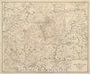 Historical Map, Map of The White Mountains of New Hampshire from Walling's map of The State 1877, Vintage Wall Art