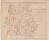 Historical Map, 1796 A map of The States of New Hampshire and Vermont, Vintage Wall Art