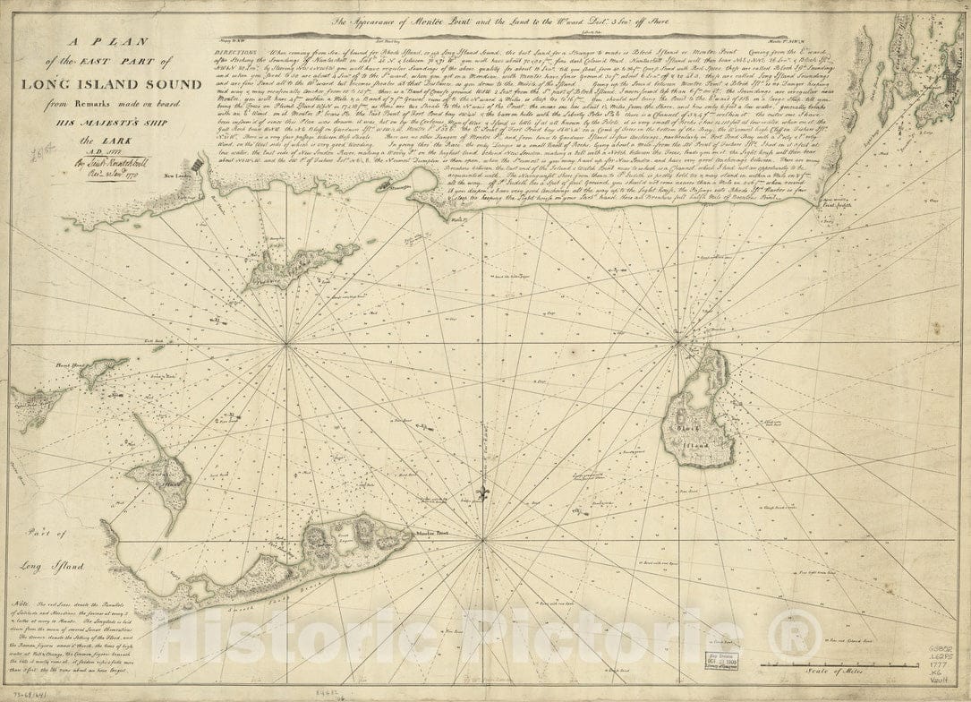 Historical Map, A Plan of The East Part of Long Island Sound : from re ...