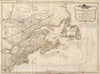Historical Map, 1776 A General map of The Northern British Colonies in America : which comprehends The Province of Quebec, The Government of Newfoundland, Nova-Scotia, Vintage Wall Art
