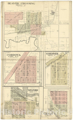 Historic 1908 Map - Standard Atlas of Seward County, Nebraska : Including a plat Book of The Villages, Cities and townships of The County, map of The State - Map of Precinct B