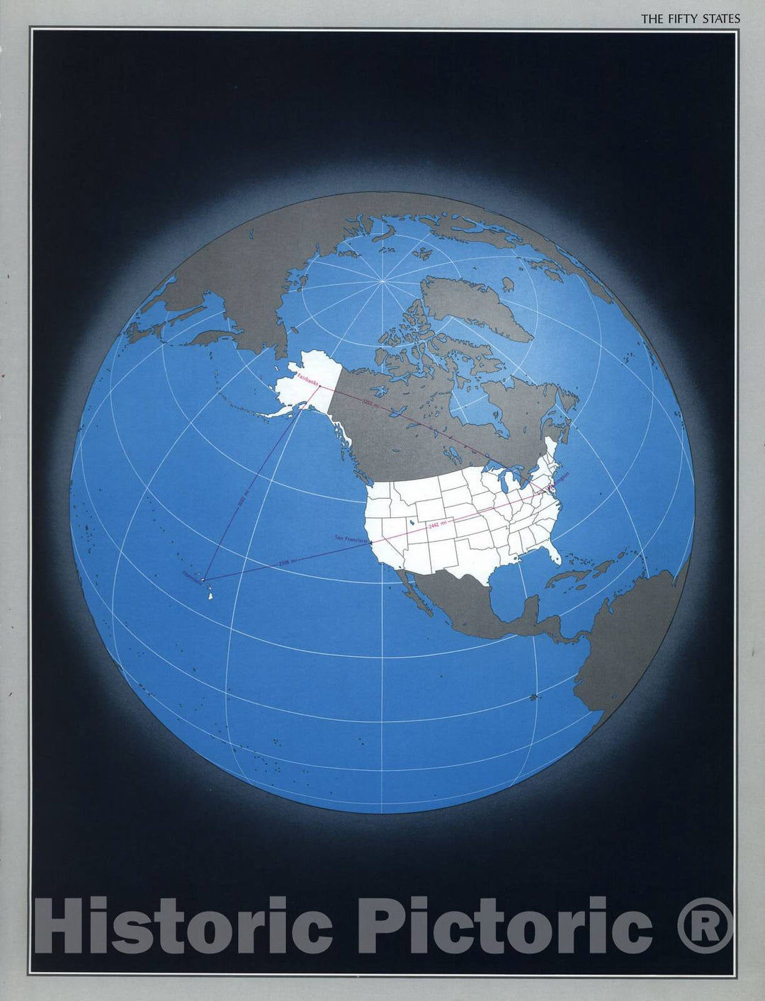Historic 1970 Map - The National Atlas of The United States of America. - The Fifty States