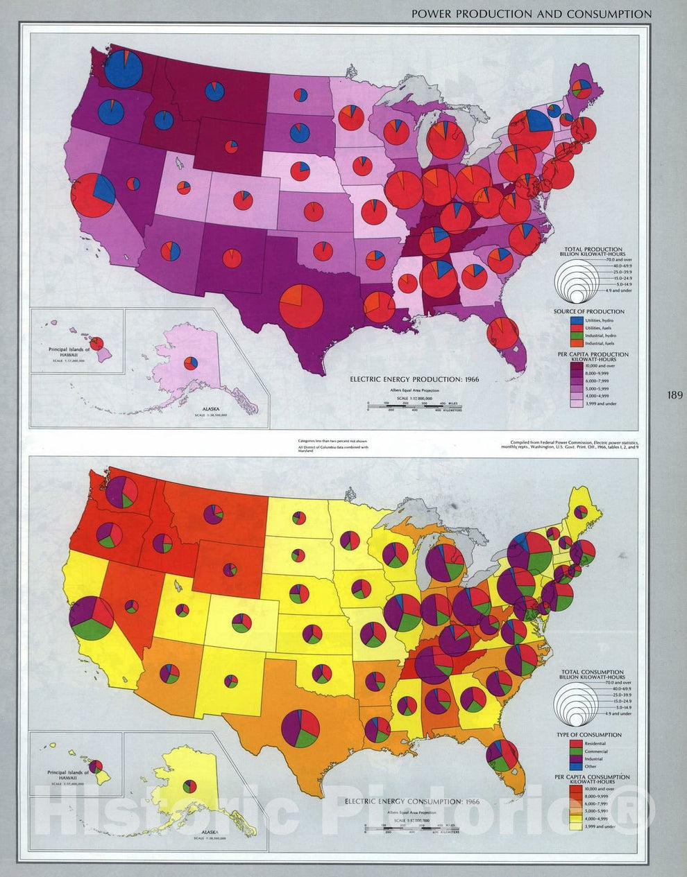 Historic 1970 Map - The National Atlas of The United States of America ...