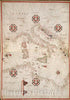 Historic 1590 Map - Portolan Atlas of The Mediterranean Sea, Western Europe, and The Northwest Coast of Africa