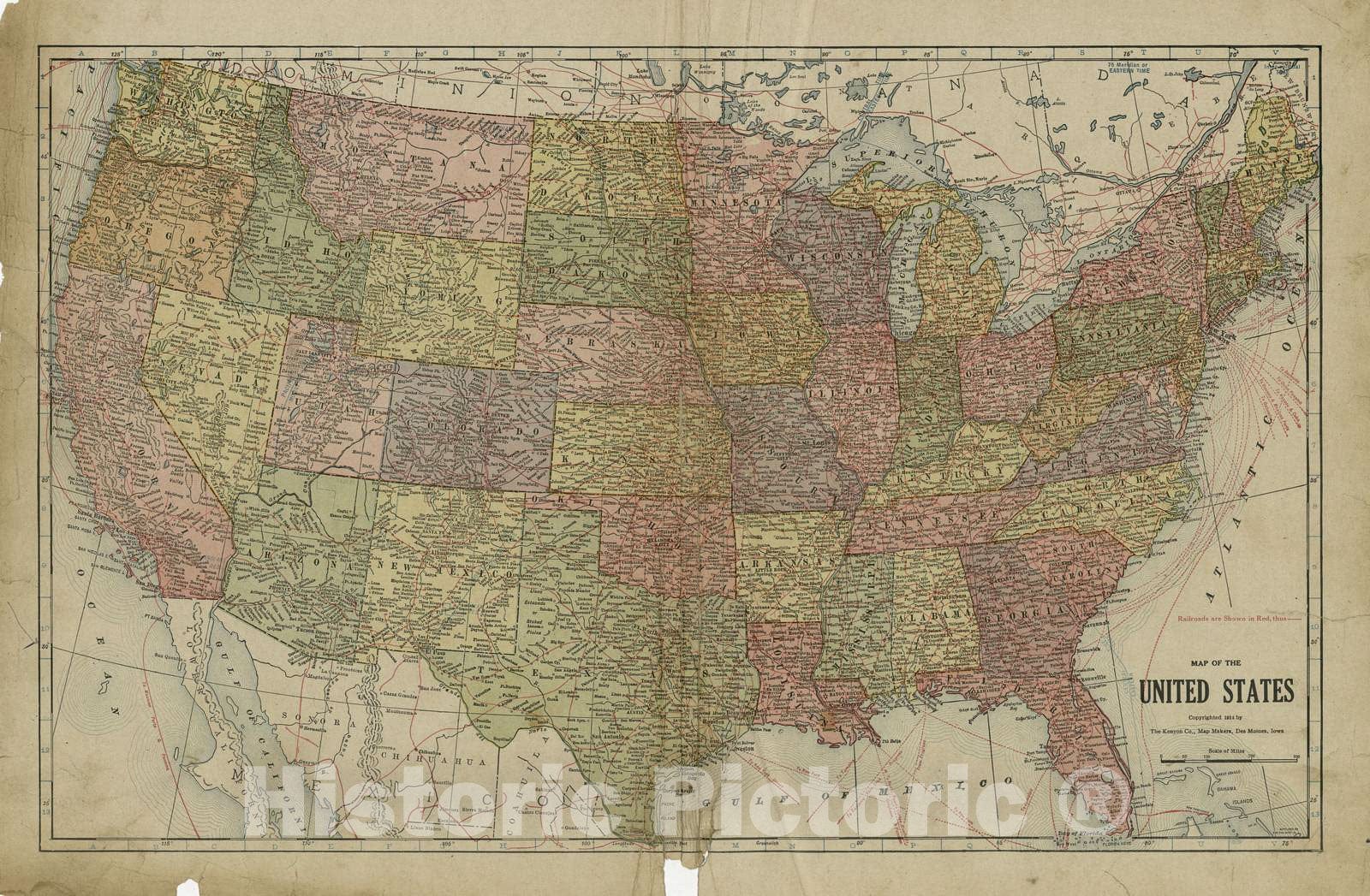 Historic 1915 Map - Atlas and plat Book of Holt County, Nebraska - Map of The United States - Standard Atlas and Directory of Holt County, Nebraska
