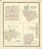 Historic 1889 Map - Atlas of Genesee County, Michigan - Map of The Village of Maple Grove; Map of The Village of Vienna Pine Run P.O.