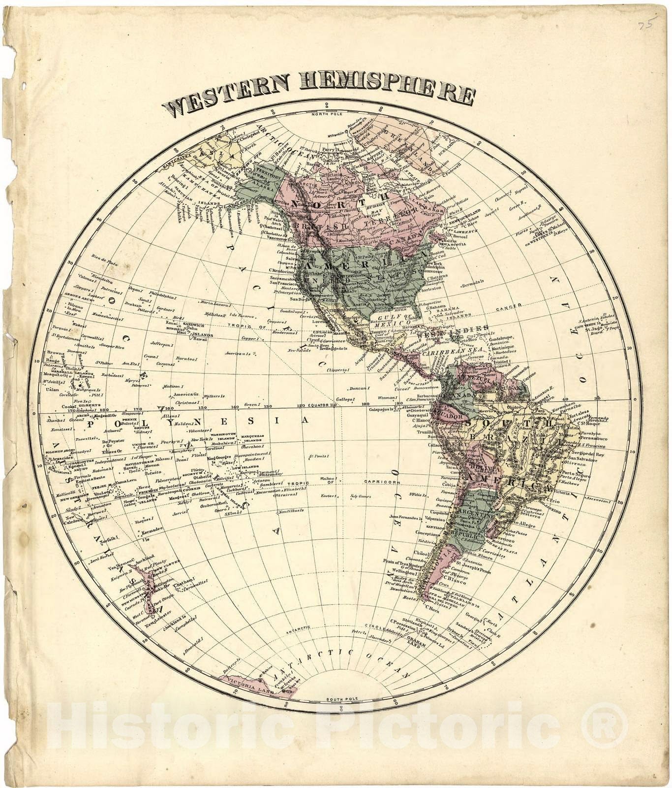 Historic 1879 Map - Atlas of Bartholomew Co, Indiana - Western Hemisphere - Atlas of Bartholomew County, Indiana