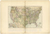 Historic 1896 Map - Johnson's Atlas, Clark County, Missouri - Map of The United States of America - Johnson's Clark Co. Atlas