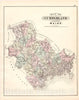 Historic 1887 Map - Colby's Atlas of The State of Maine - Map of Cumberland County Maine