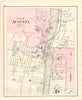 Historic 1887 Map - Colby's Atlas of The State of Maine - City of Augusta