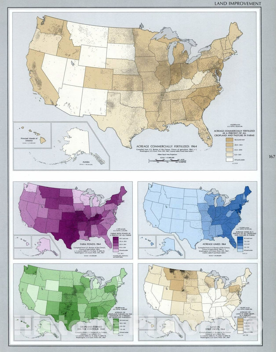 Historic 1970 Map - The National Atlas of The United States of America ...