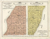 Historic 1914 Map - Atlas of Door County, Wisconsin - Map of Union; Map of Clay Banks