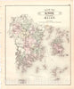 Historic 1887 Map - Colby's Atlas of The State of Maine - Map of Knox County Maine