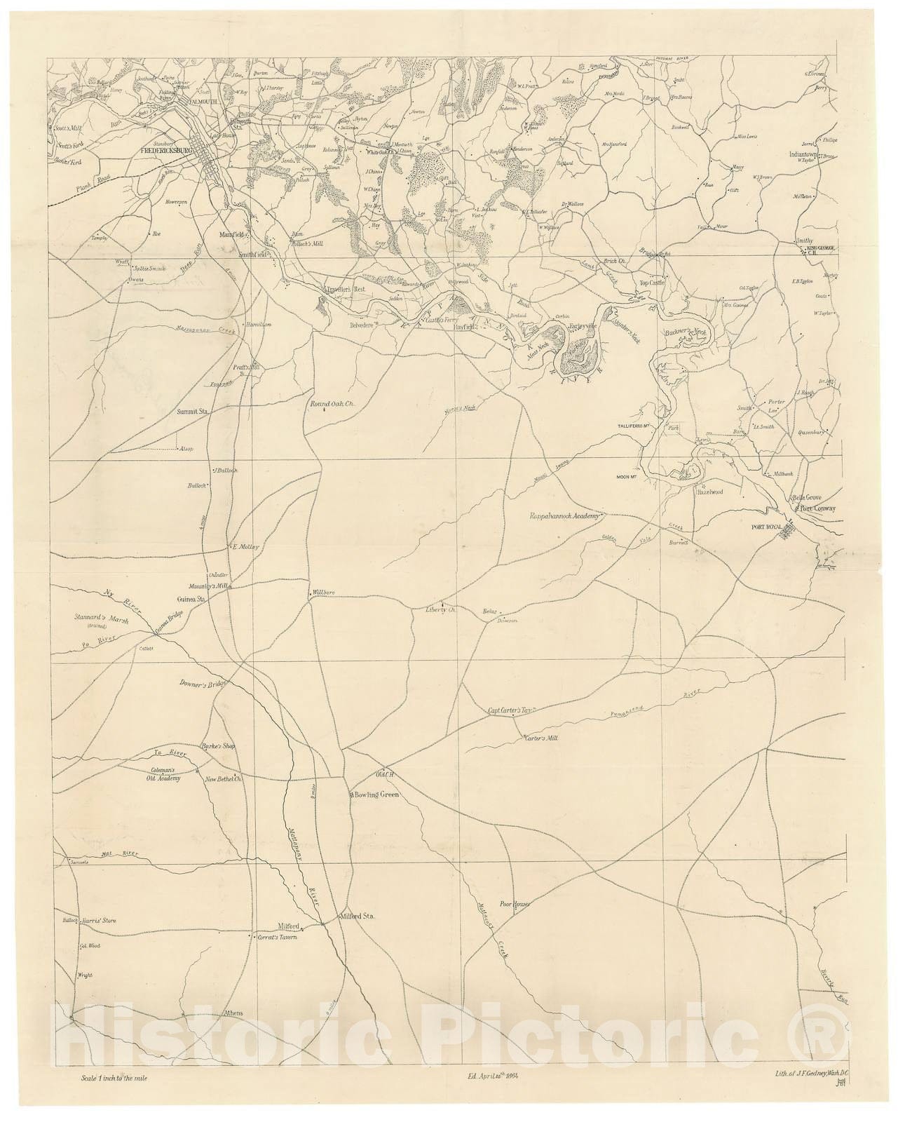 Historic 1864 Map - Central Virginia. - Sheet 11
