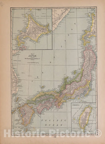 Historic 1921 Map - Atlas of Plymouth County, Iowa - Japan - Atlas of Plymouth County and The World