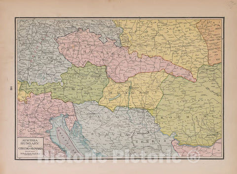 Historic 1921 Map - Atlas of Plymouth County, Iowa - Austria and Hungary - Atlas of Plymouth County and The World