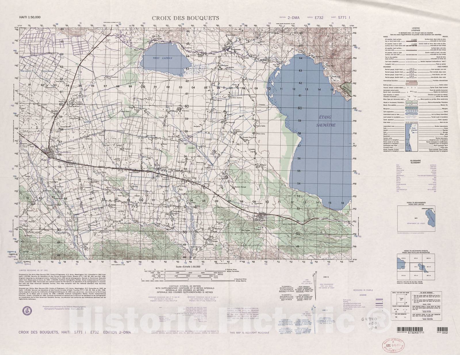 Historic 1948 Map - Haiti 1:50,000. - Croix Des Bouquets, Sheet 5771 I - 2 ed.