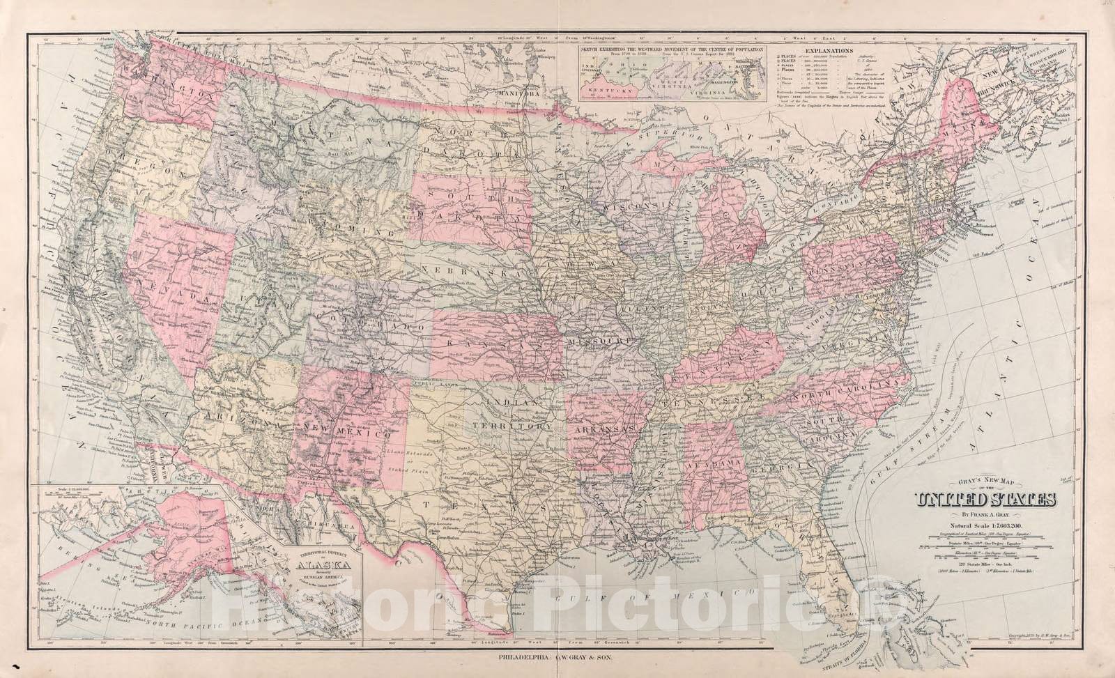 Historic 1891 Map - Plat Book of Mason County, Illinois - United States