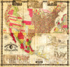 Historic 1860 Map - The Washington map of The United States