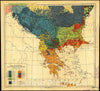 Historic 1918 Map - Carte ethnographique de la PÃ©ninsule des Balkans